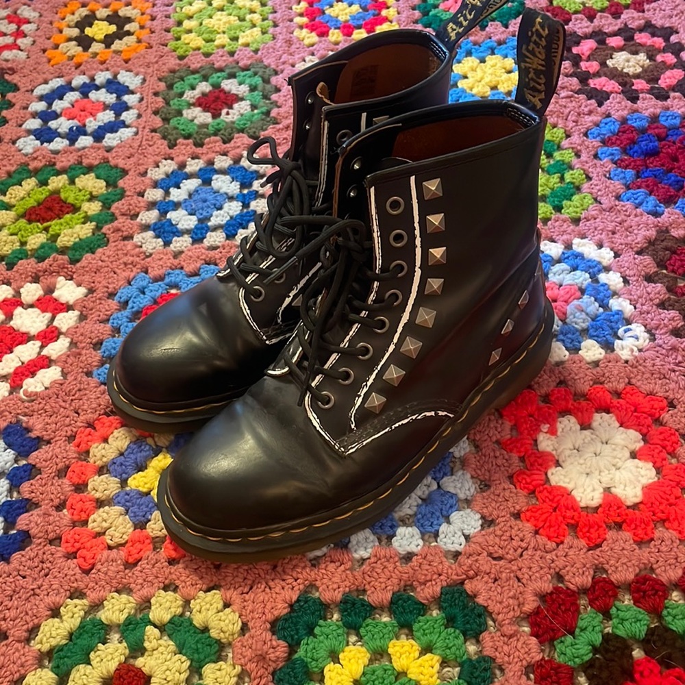 Authentic black studded Dr Martens